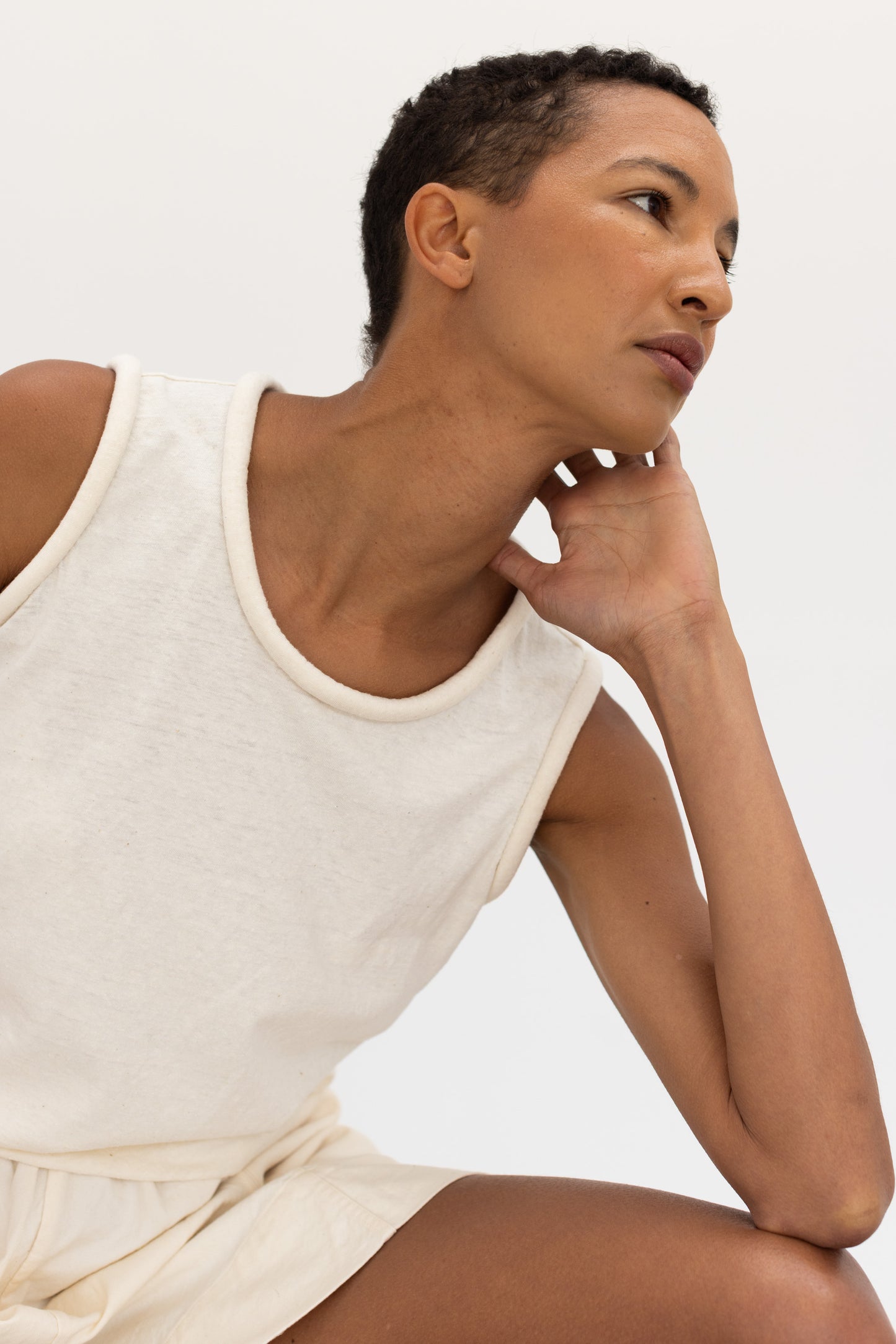 Rolled T-Shirt. Raw.