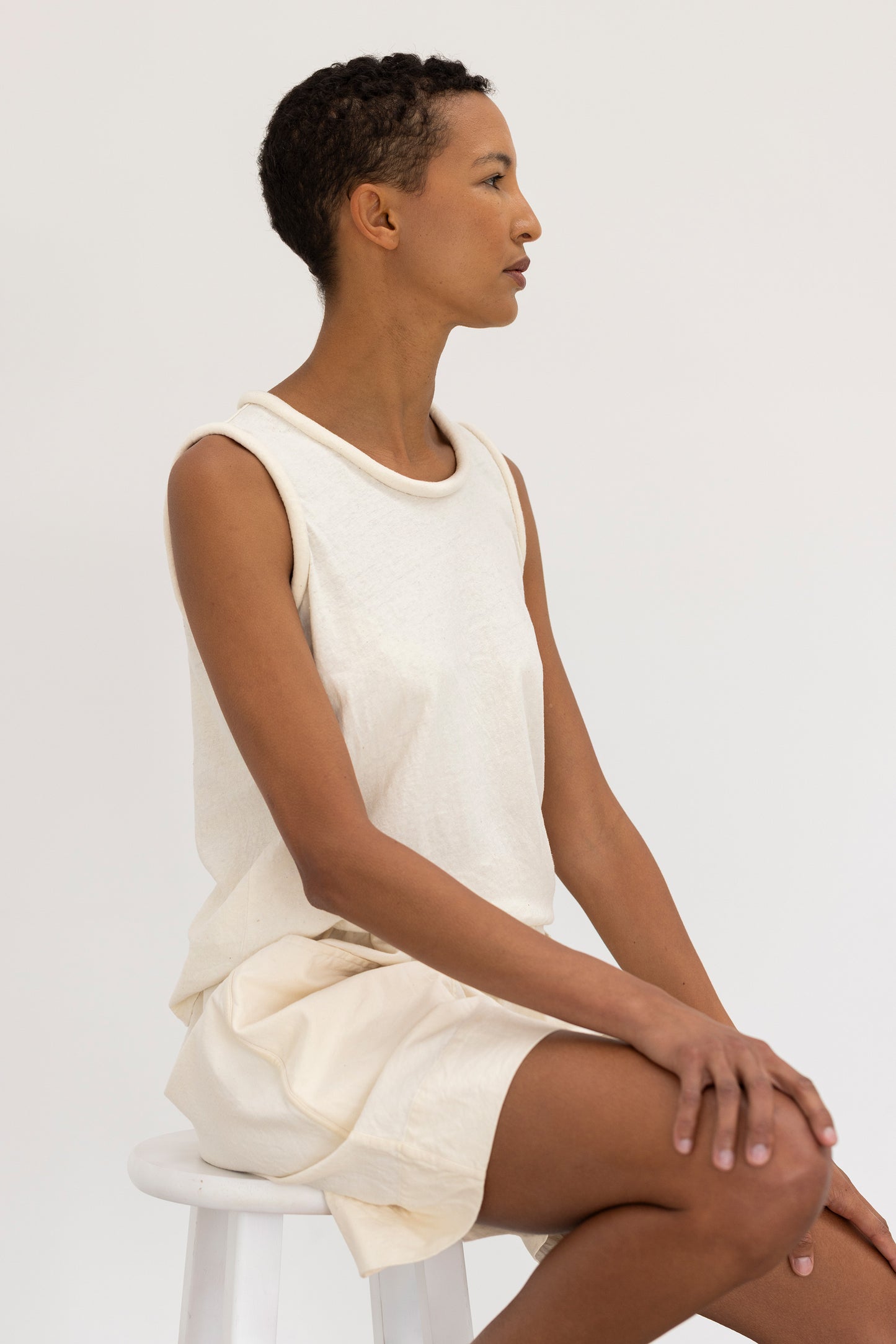 Rolled T-Shirt. Raw.
